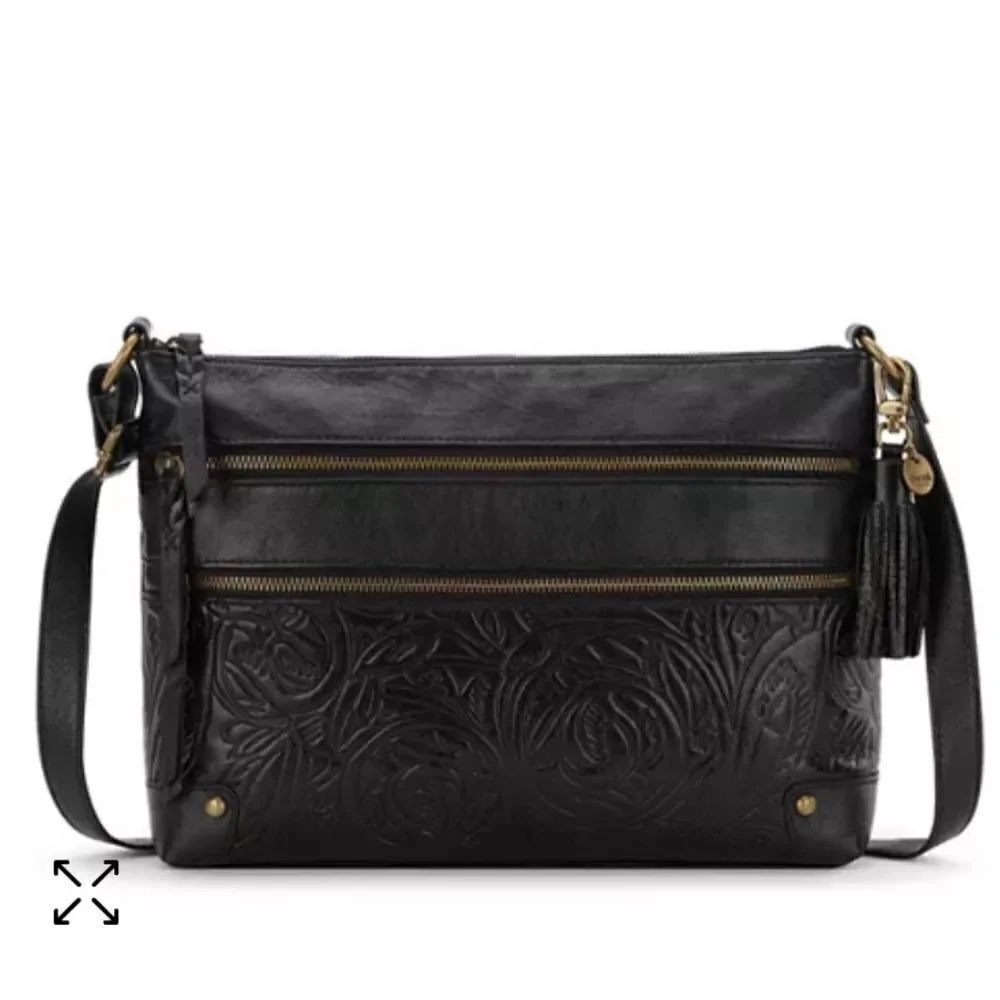 THE SAK Collective Leather Lance Crossbody Bag Black